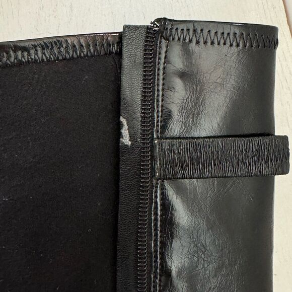 Marc Fisher Sishem Heeled Knee High Boots Pointed Toe 8M Black Goth Witchy - Picture 7 of 14